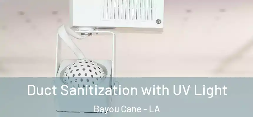 Duct Sanitization with UV Light Bayou Cane - LA